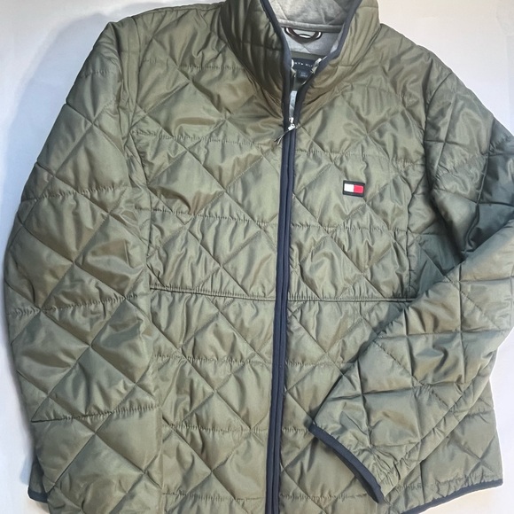 Tommy Hilfiger Green Quilted Jacket SZ LG - Picture 3 of 5